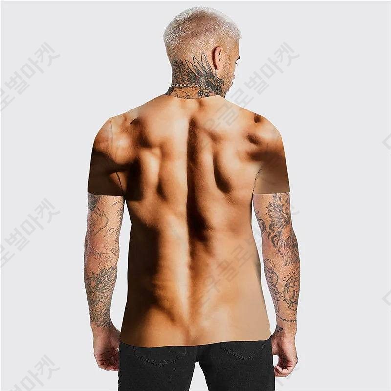 웃긴옷 체육대회 빅사이즈 단체복 반티 문신 근육질 남성 - 상세 이미지 2