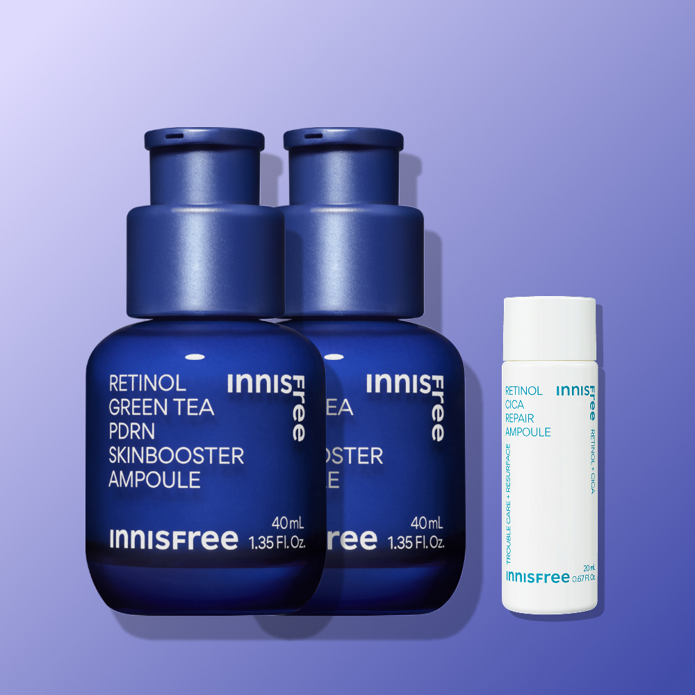 [더블구성] 이니스프리 레티놀 PDRN 앰플 / 피디알엔 모공 탄력 속광 40ml, 2개 제품 이미지