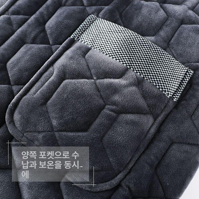 남성용 샤워 가운 수면 겨울 사우나 빅 사이즈 포켓 극세사 목욕 호텔 플리스 - 상세 이미지 4