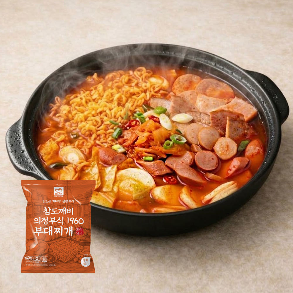 참도깨비 참도깨비 의정부식 1960 부대찌개 700g 햄 소시지