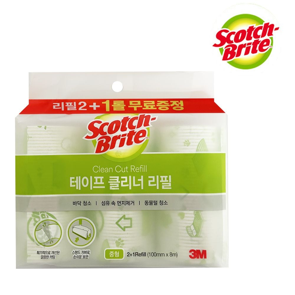 롤 테이프 리필 머리카락 청소 고양이 털 제거 침대 청소 3개 중형 - 상세 이미지 2
