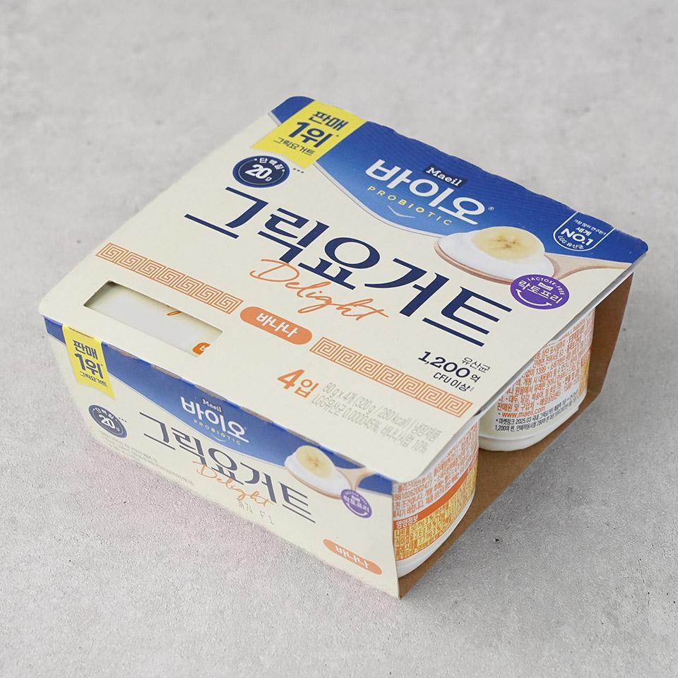 메가마트 매일 바이오 그릭 딜라이트 바나나 요거트 80gx4 - 상세 이미지 2