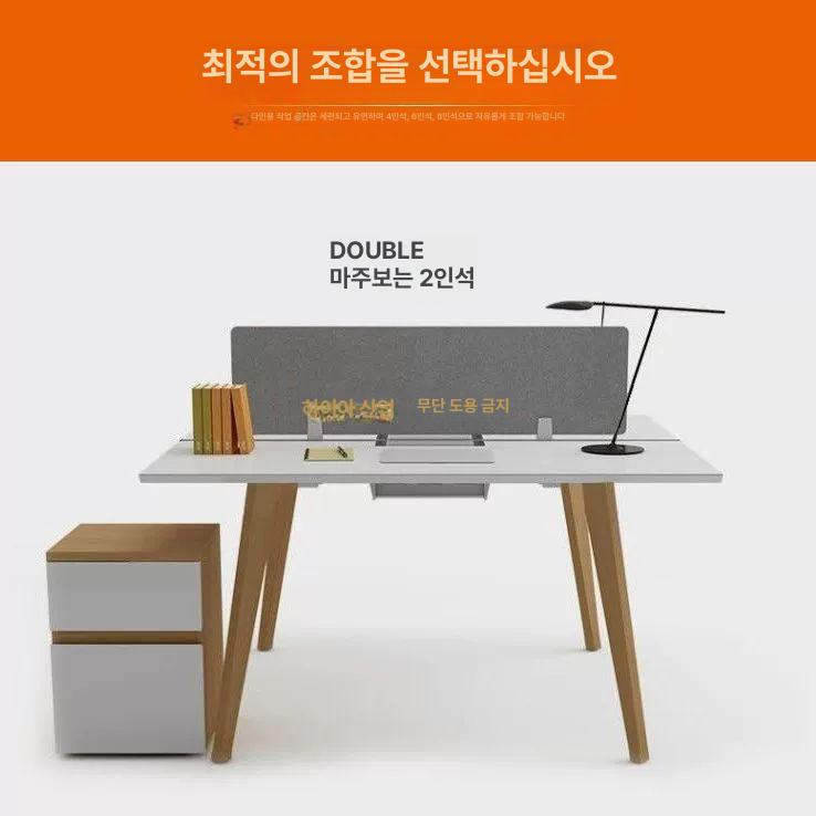 책상 칸막이 사무실 파티션 독서실 가리개 사무용 회색 업무용 데스크 - 상세 이미지 2