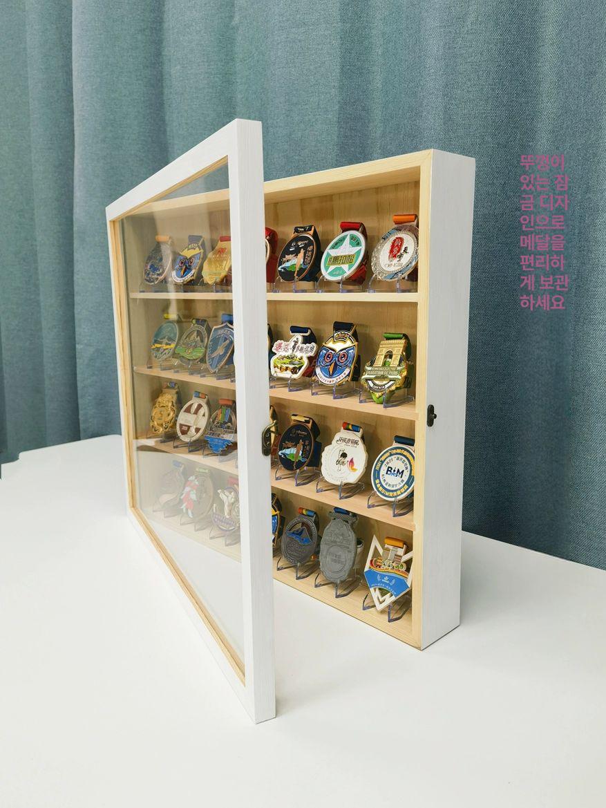 업적 진열장 메달 보관함 굿즈 수훈장 주화 코인 장식장 컬렉션 디스플레이 케이스 - 상세 이미지 2