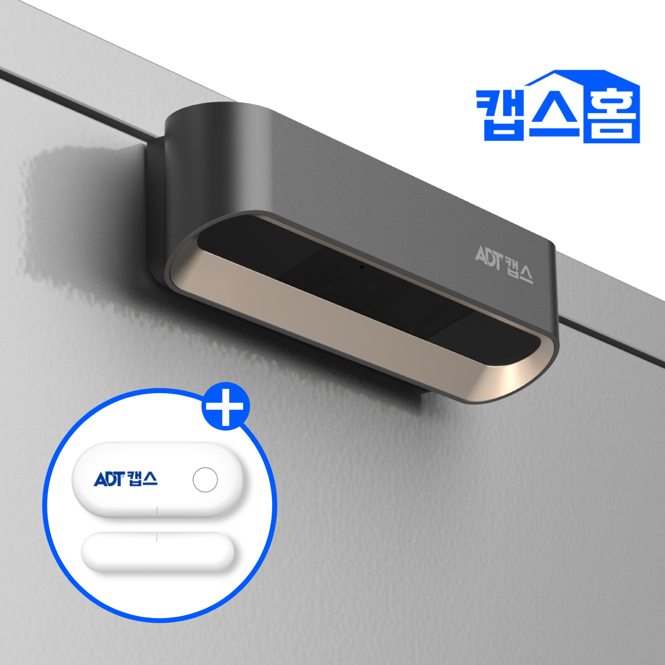 캡스홈 AI 가정용 무선 현관 CCTV 3년 약정 고화질 방범 보안 카메라+문열림센서 - 상품 이미지