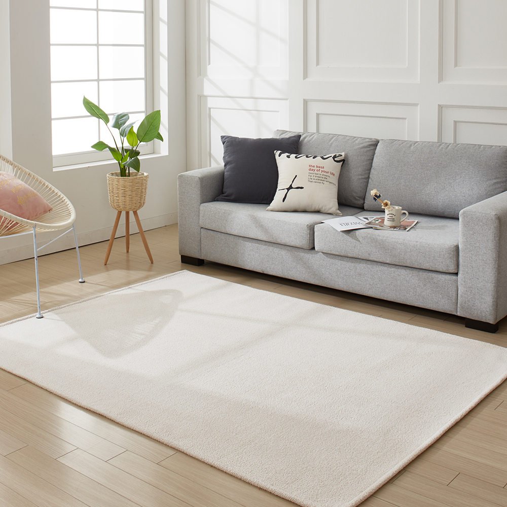 니두스 투톤 워셔블러그 먼지없는 미니 안방 침대 대형 사계절 러그 200x230cm - 상품 이미지