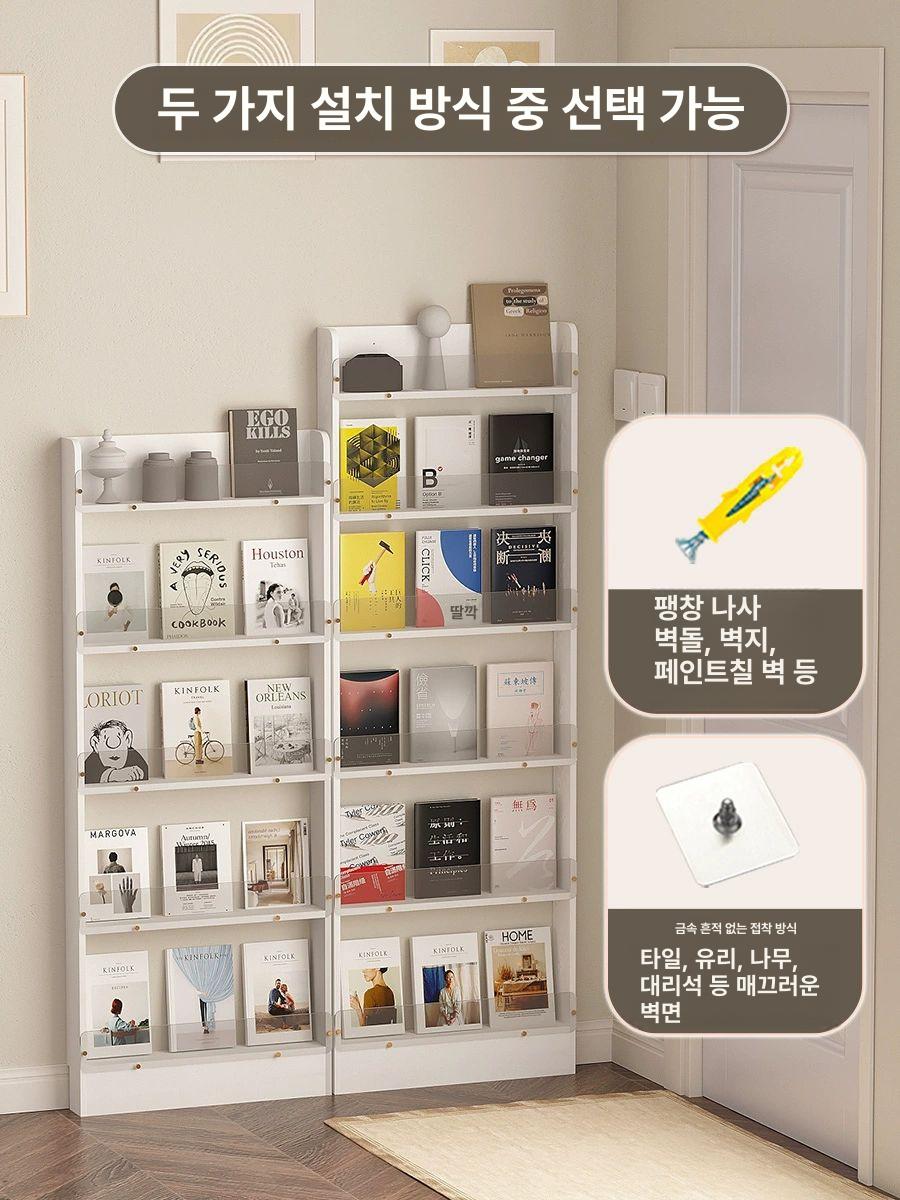 슬림 선반 문뒤수납장 틈새 다용도 인테리어 4층 공간활용 수납장 - 상세 이미지 2