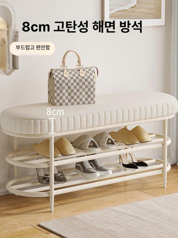벨벳 벤치 의자 매장 대기 소파 신발 스툴 쇼파 라운지 침실 현관 화장대 북유럽 - 상세 이미지 4