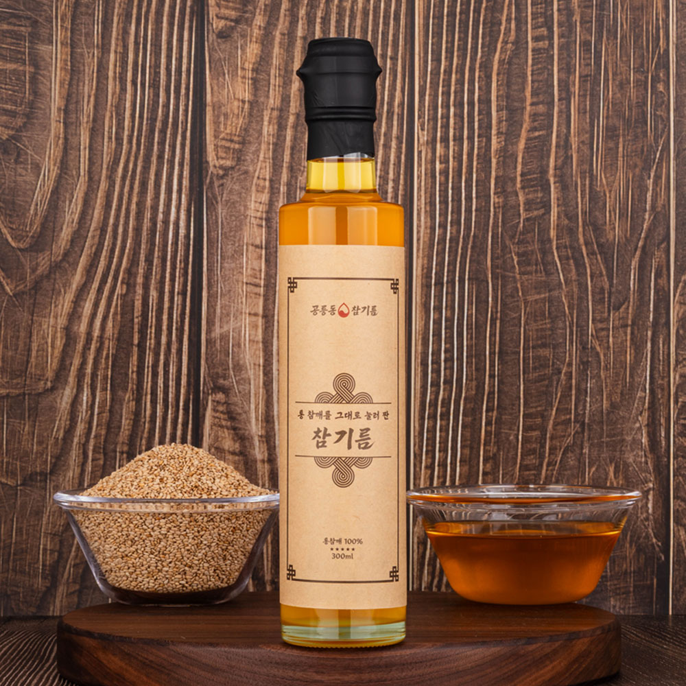 중국산참기름 300ml 고소한 저온압착 방앗간 답례품 선물세트 공릉동참기름 - 상품 이미지