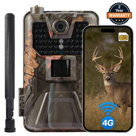 [Suntekcam][해외]앱 트레일 카메라 4K 라이브 방송 무료 클라우드 서비스 사냥용 사진 트랩 4G 30MP 야생동물 야간 투시 HC900PRO 216812