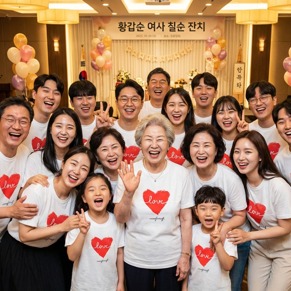 몽피마피 스케치하트 가족티 패밀리룩 돌촬영 여행 사진의상 반팔 맨투맨 - 상세 이미지 4
