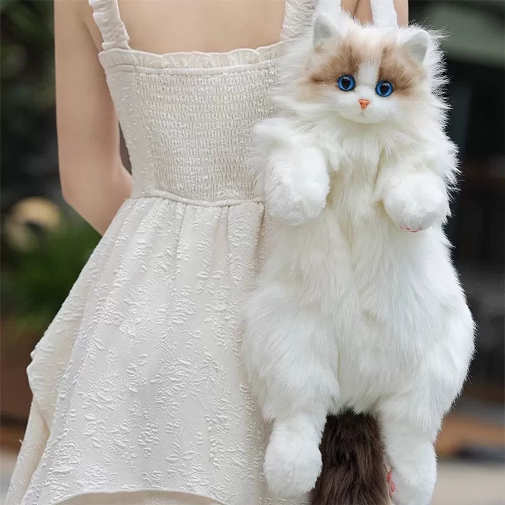 고양이 인형 백팩 배낭 봉제가방 캐릭터가방 학생가방 캐주얼가방 - 상세 이미지 2