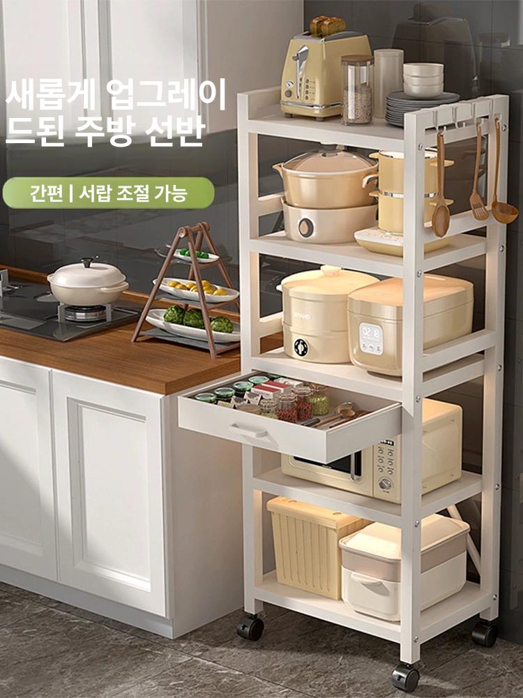 바퀴 수납장 이동식 선반 서랍 캐스터 세탁실 트롤리 정리함 보관함 이동식 - 상세 이미지 2