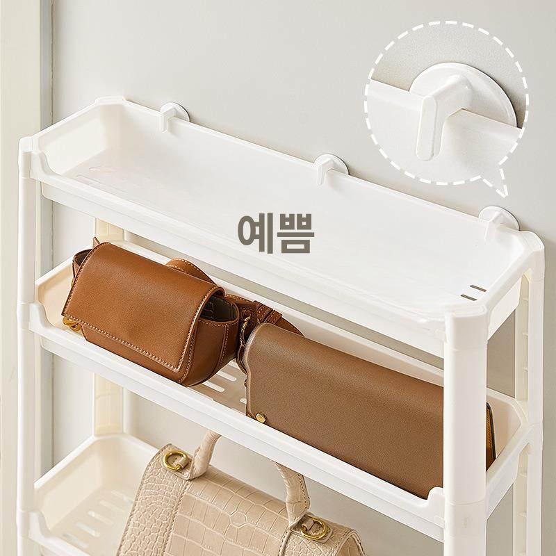 틈새수납장 문뒤선반 미니 다용도 정리대 가방 수납랙 좁은 팬트리 - 상세 이미지 4