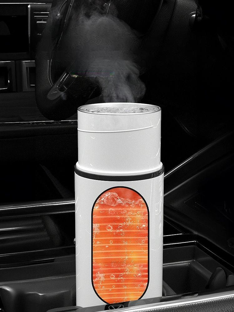 차량용 보온병 가열식 대용량 12v 24V 커피 텀블러 기본 크레센트화이트 - 상세 이미지 2