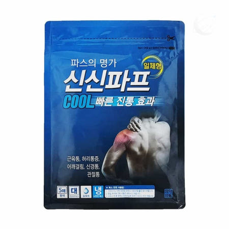 Moondex 냉파스 신신파스 붙이는 파스 쿨 5매입