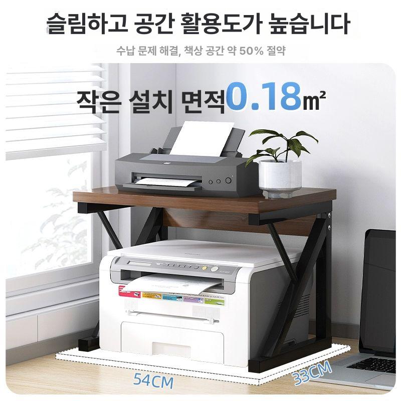 데스크 책상선반 정리 간이 책장 사무실 2단 상판형 북랙 테이블 위 - 상세 이미지 4