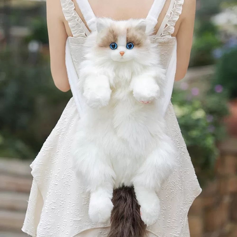 고양이 인형 백팩 배낭 봉제가방 캐릭터가방 학생가방 캐주얼가방 - 상품 이미지