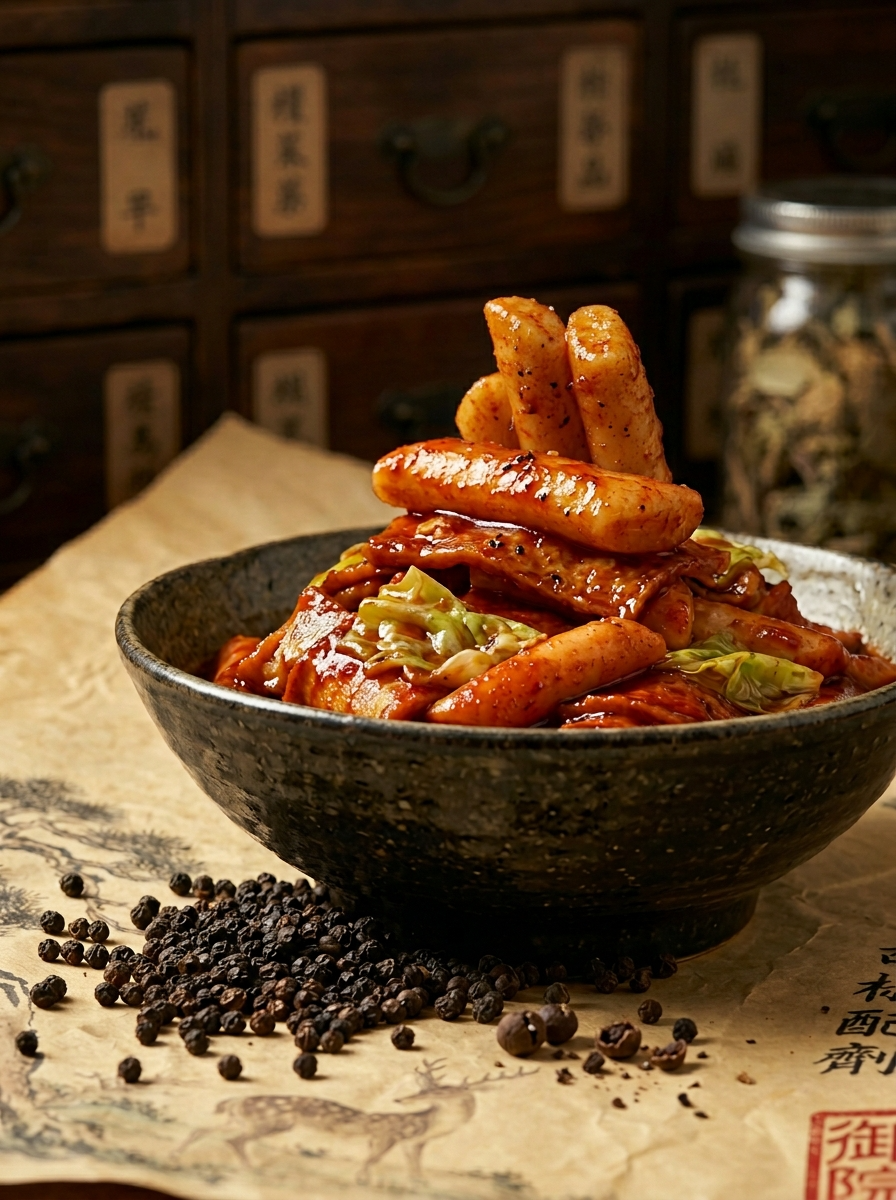 밀키트랜드 위켄드 고메 국산 본초당 황금후추 신선 매운 떡볶이 밀키트 2인분 621g - 상세 이미지 3