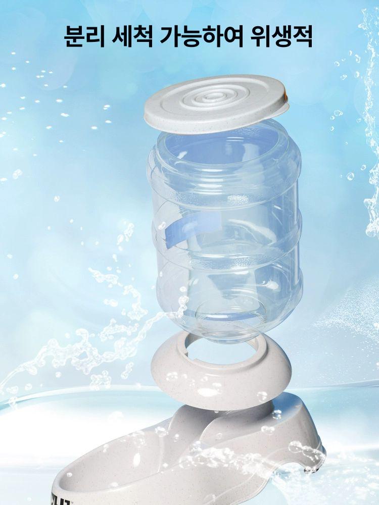 대용량 강아지 자동 밥그릇 사료통 고양이 3.5L 자동 급수기 - 상세 이미지 4