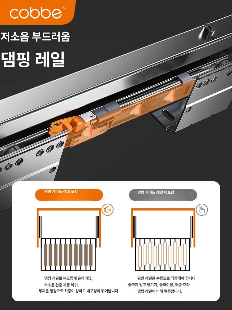 빌트인 빨래건조대 틈새 슬라이딩 베란다 건조대 공간 건조기 발코니 깊이 인출식 공간절약 - 상세 이미지 5