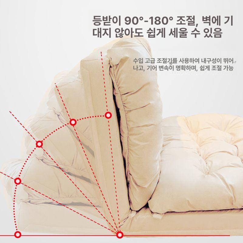 좌식 소파베드 접이식 1인용 매트리스 침대 원룸 거실용 - 상세 이미지 4