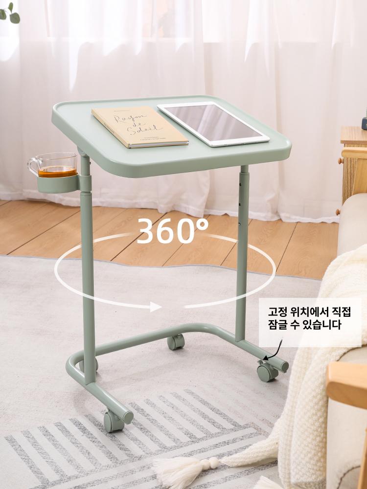 각도조절 사이드테이블 높이조절 접이식 폴딩 책상 간이테이블 침대 트레이 베드 - 상세 이미지 3