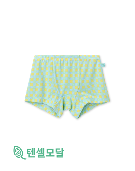남아 주니어 모달 민트 체크 드로즈 KM03 - 상품 이미지