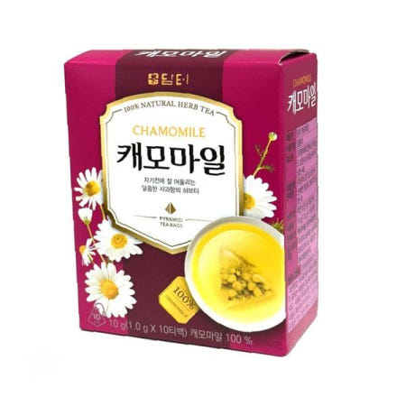 [SANDOLSTORE]캐모마일 허브차 10T 티백 달콤한 사과향 차 음료 숙면 릴렉스 티타임 건강차