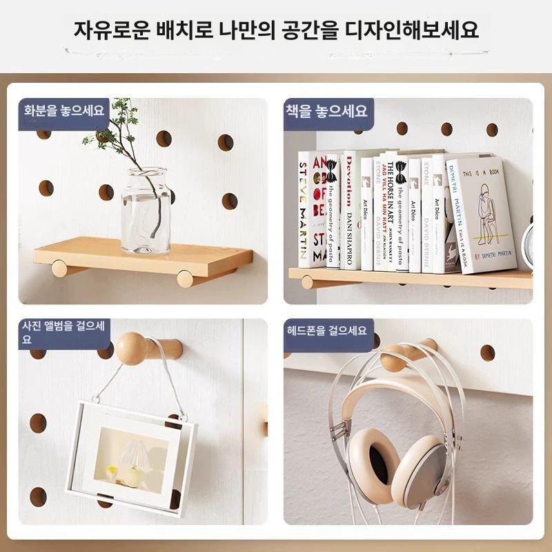 데스크 책장 정리대 선반 우드 북랙 사무용품 오크 트레이 수납 - 상세 이미지 2