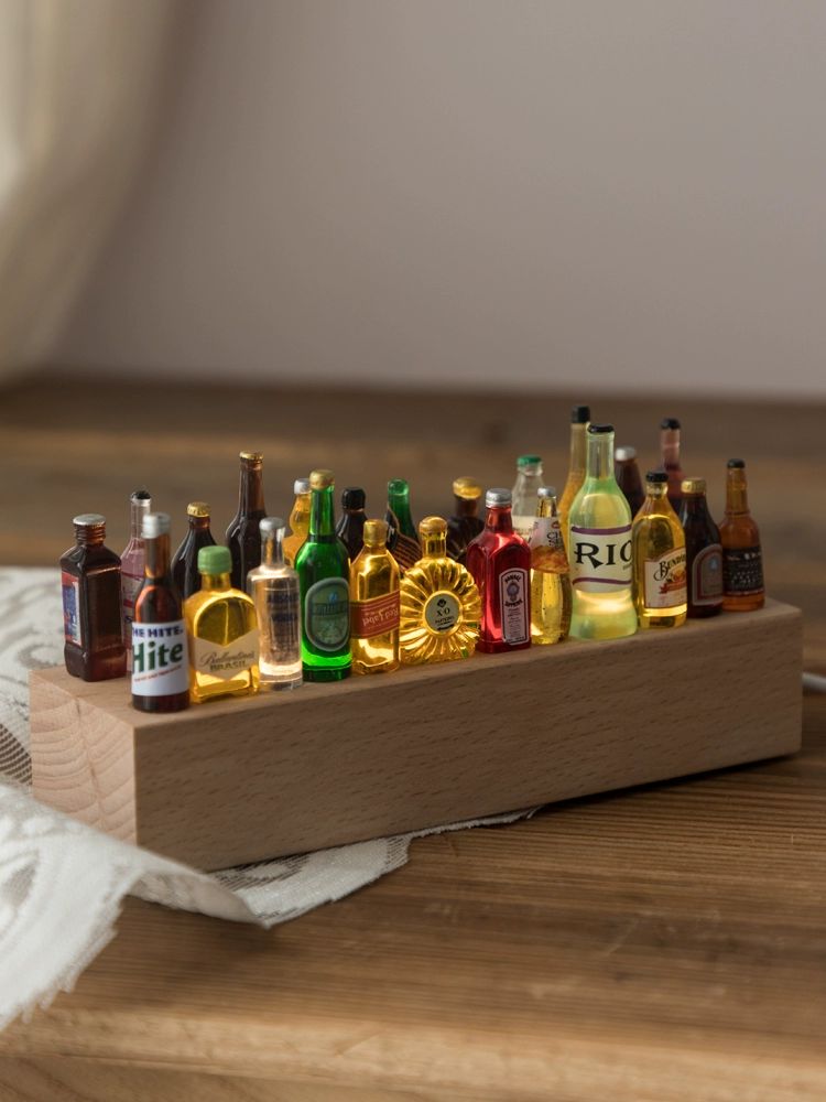 양주 술 위스키 BAR 바 주점 맥주집 펍 미니어쳐 충전식 웜 라이트 베이스 - 상세 이미지 5