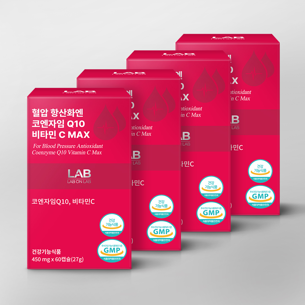 랩온랩 혈압 항산화엔 코엔자임Q10 코큐텐 비타민C MAX 60캡슐, 2개 - 상세 이미지 3