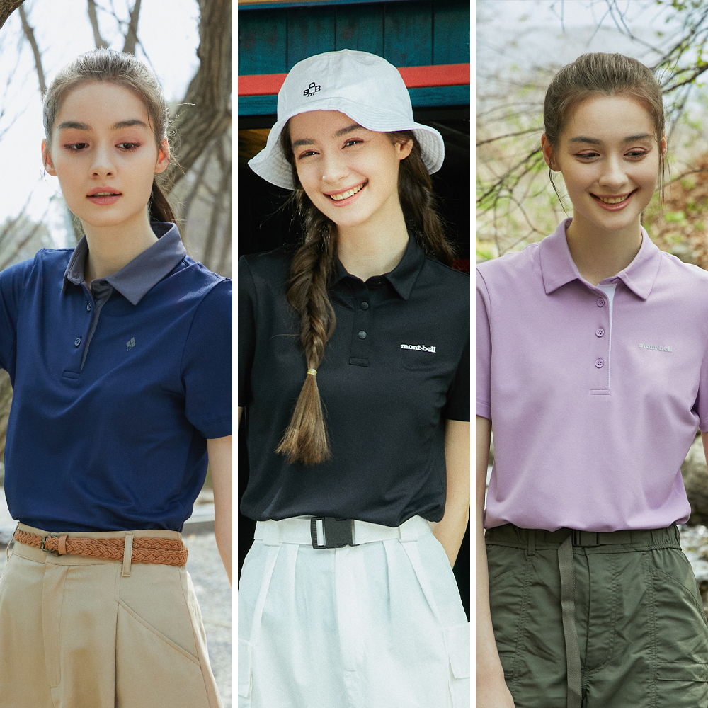 몽벨 여성 카라 반팔 티셔츠 - 상품 이미지