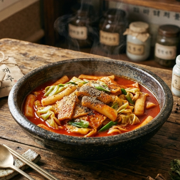 밀키트랜드 위켄드 고메 국산 본초당 황금후추 신선 매운 떡볶이 밀키트 2인분 621g - 상세 이미지 2