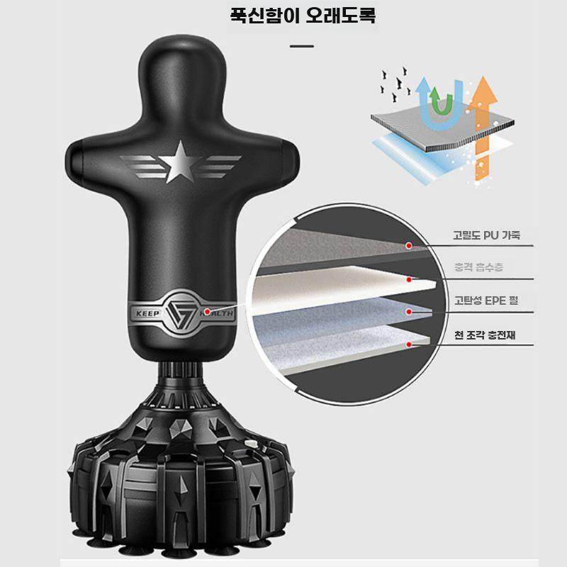 MMA 샌드백 마네킹 더미 킥복싱 훈련 격투기 사람모형 휴머노이드 170cm 레드 +글러브 - 상세 이미지 3