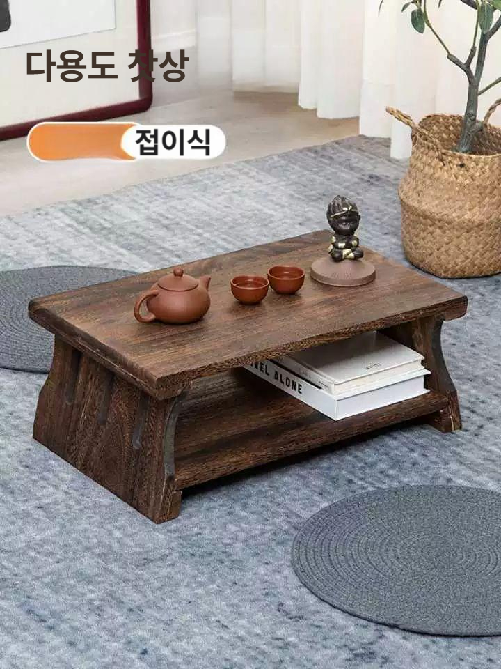 다기 테이블 고급 티테이블 전통 찻상 좌식 다도 원목 낮은상 - 상세 이미지 3