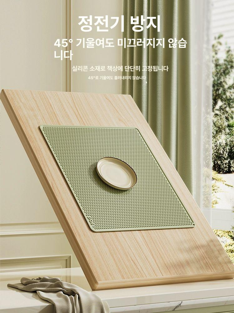 대형 주방 식당매트 냄비받침 실리콘 45x65 말차그린 라지 마차그린 45x65 - 상세 이미지 5