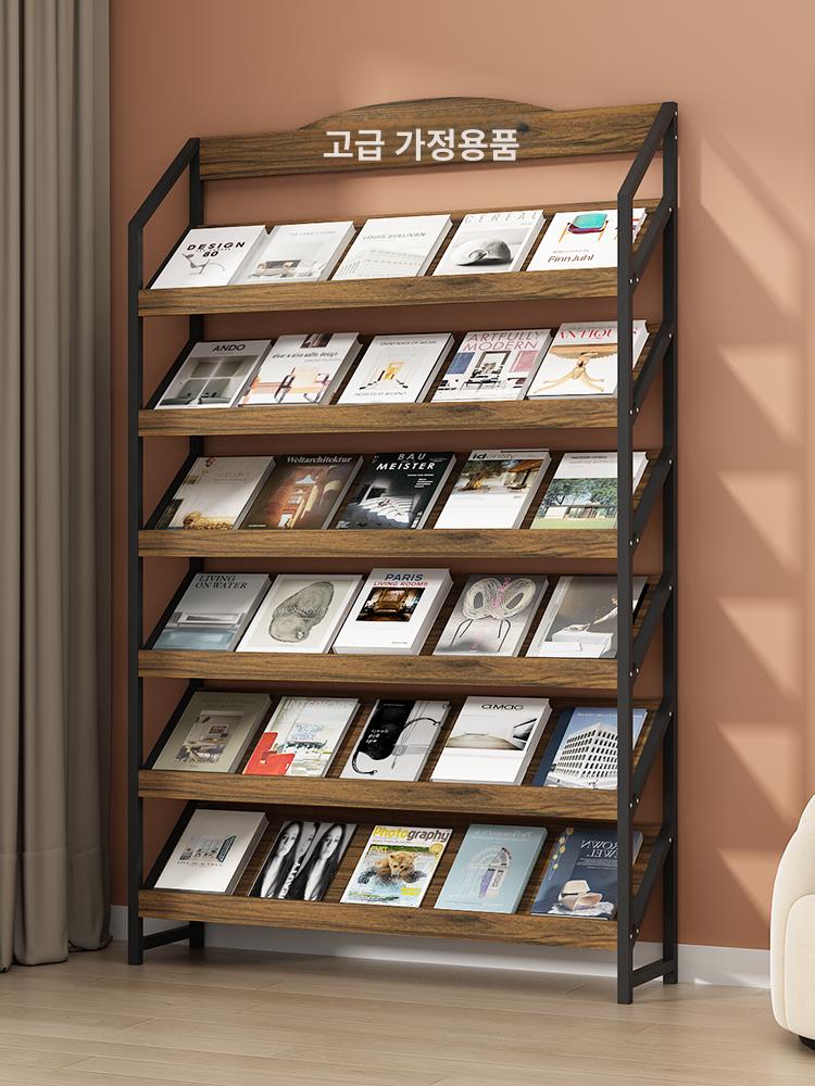 팜플렛 진열대 카탈로그 신문 거치 접이식 랙 도서 홍보물 책장 메탈 - 상세 이미지 5