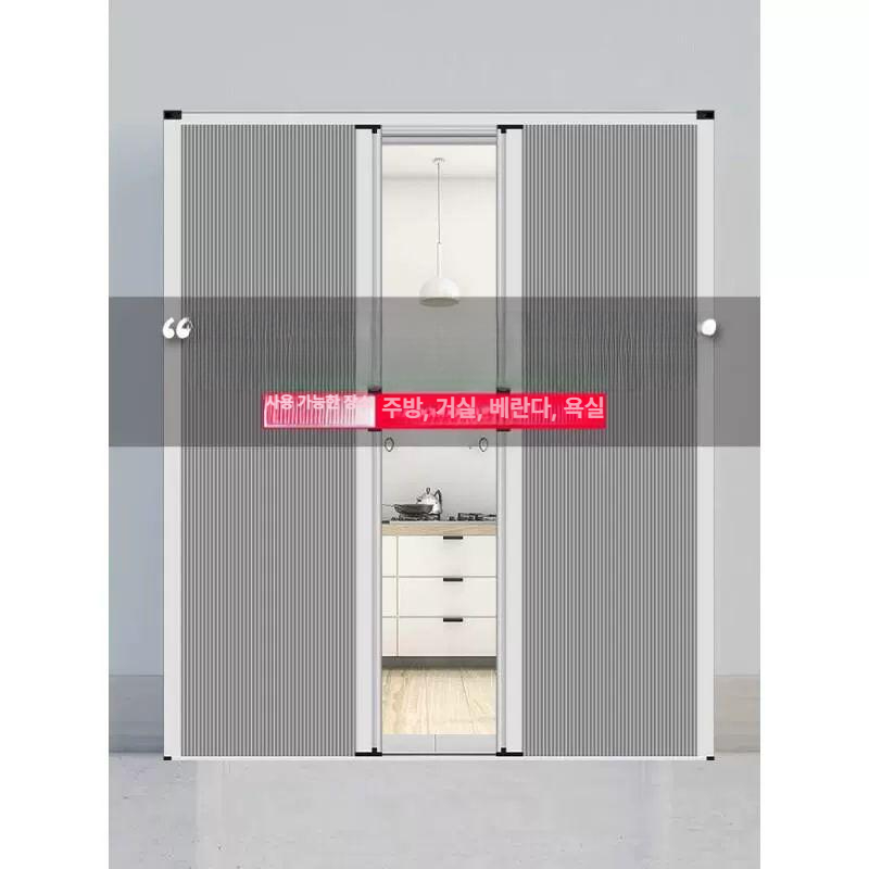 슬라이딩 도어 접이식 폴딩 주방 가벽 중문 셔터문 칸막이 회색 파티션 인테리어 - 상세 이미지 2
