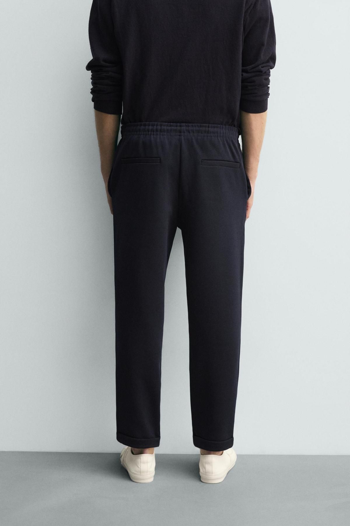 자라 테크니컬 논아이론 조거 웨이스트 팬츠 0347/890 NAVY MARL - 상세 이미지 3