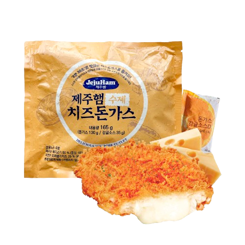 제주햄 제주통돼지 수제돈까스 치즈, 165g, 5개 - 상품 이미지