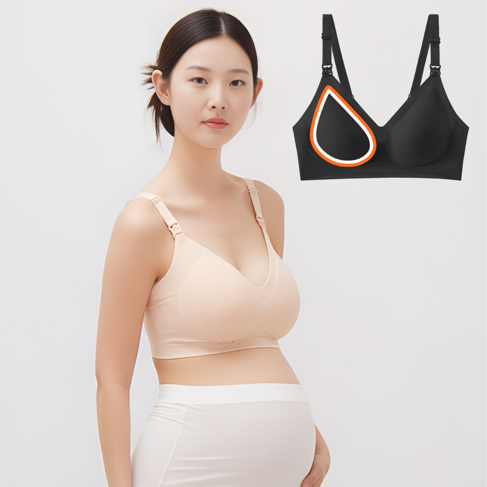 [원단검사완료] 에이투에프 패드일체형 심리스 수유브라 임산부속옷 노와이어 모유수유 빅사이즈 제품 이미지