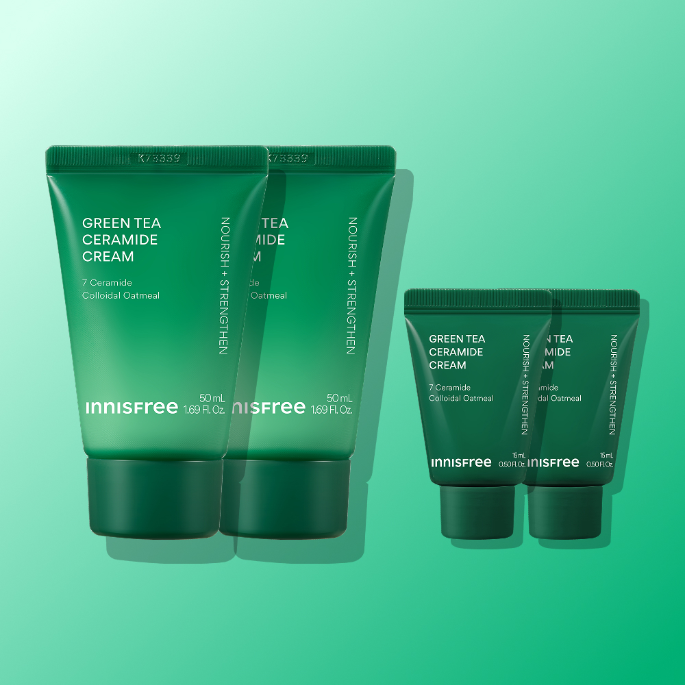 [더블구성] 이니스프리 그린티 세라마이드 버터 보습 크림 / 수분 속건조 장벽 화잘먹 50ml, 2개 제품 이미지