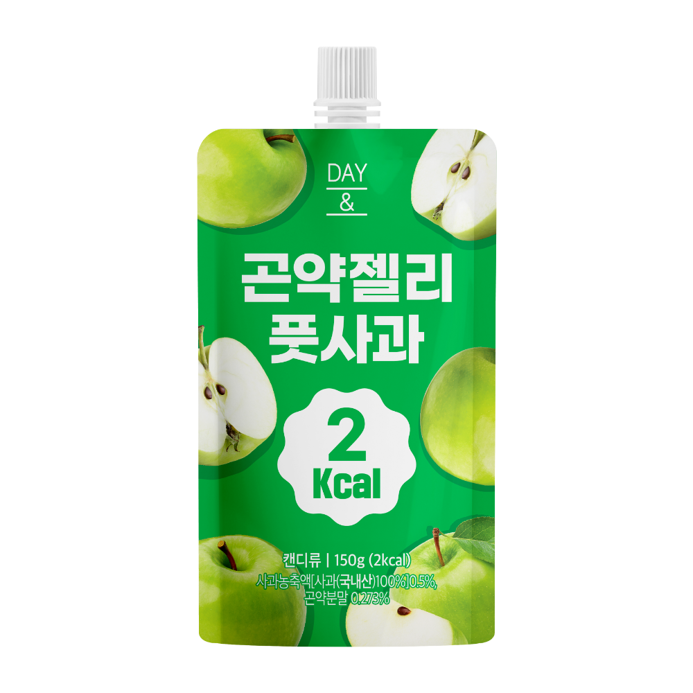 [저칼로리/2kcal] 데이앤 2칼로리 곤약젤리 10포 골라담기 풋사과, 150g, 10개 - 상품 이미지