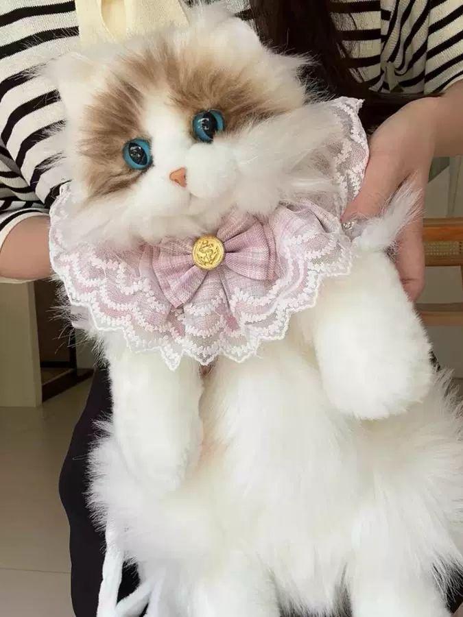 고양이 인형 백팩 배낭 푹신한 가방 봉제 - 상세 이미지 3