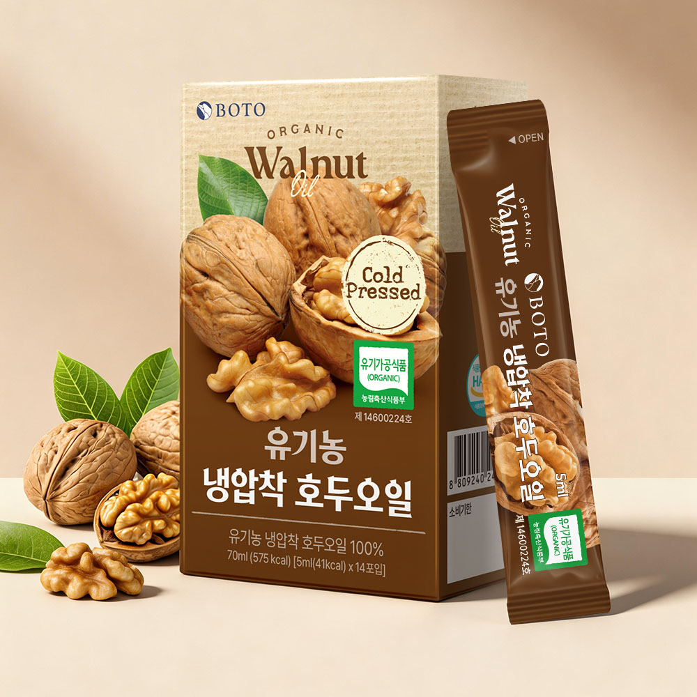 보뚜 100% 유기농 냉압착 호두오일 스틱 5ml, 14포, 3개 - 상세 이미지 5