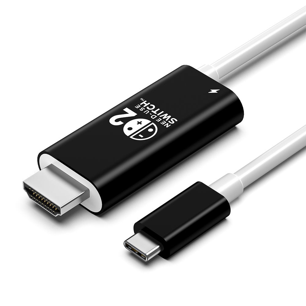 닌텐도 스위치2 미니독 TV연결 PD100W 충전 HDMI 케이블 블랙화이트 상품 이미지