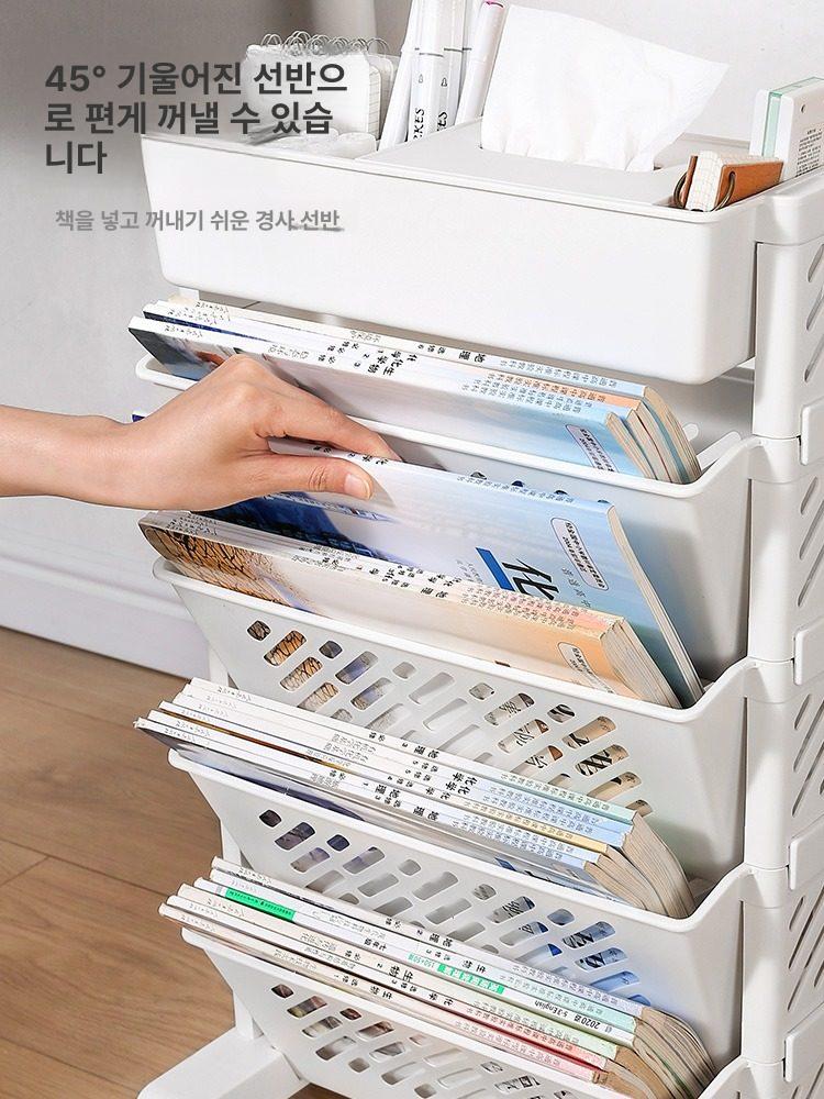사무실 책꽂이장 이동식 간이 책상밑 서재 수납장 정리함 스탠드 책장 도서정리 - 상세 이미지 2