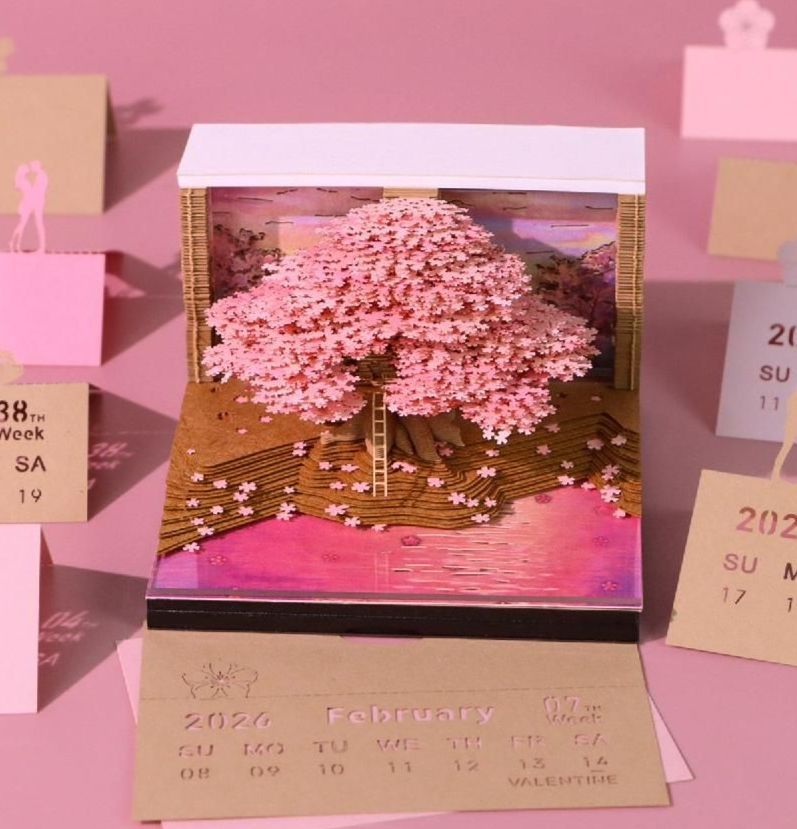 뜯어쓰는 입체달력 3D 선물 메모지 달력 인테리어 사무실 탁상달력 - 상품 이미지