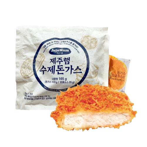 제주햄 제주통돼지 수제돈까스 통등심, 165g, 5개 - 상품 이미지